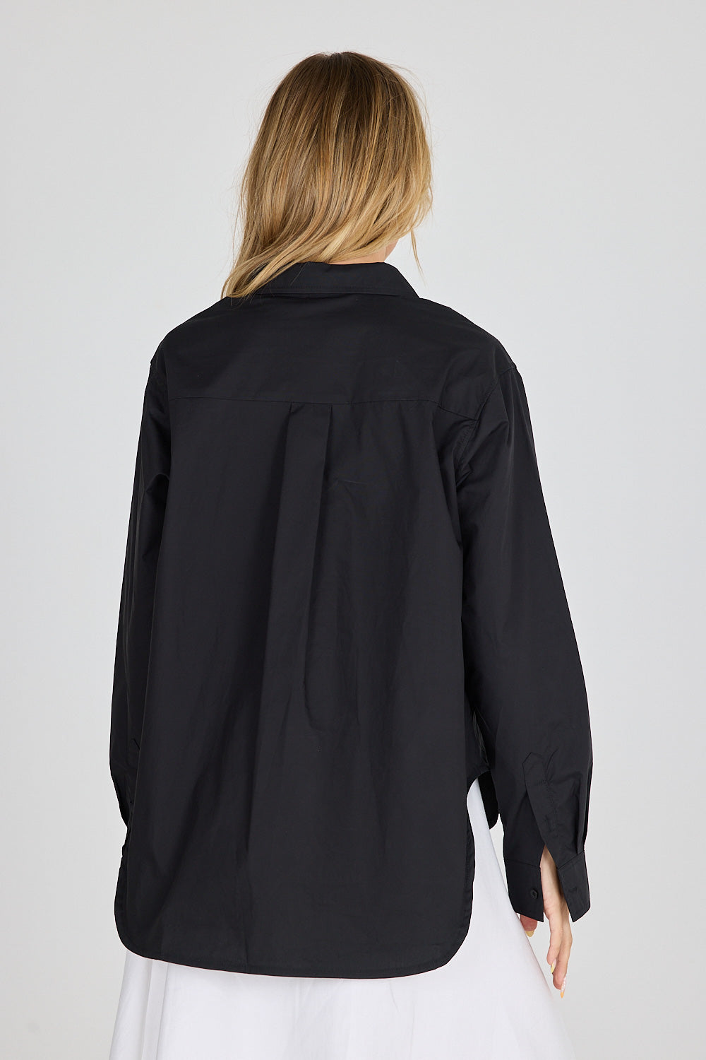 Embroidered percale shirt