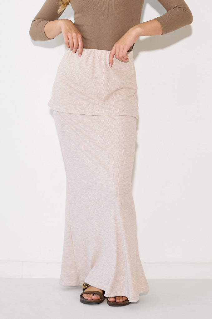 Schlitz Rivet Maxi Skirt