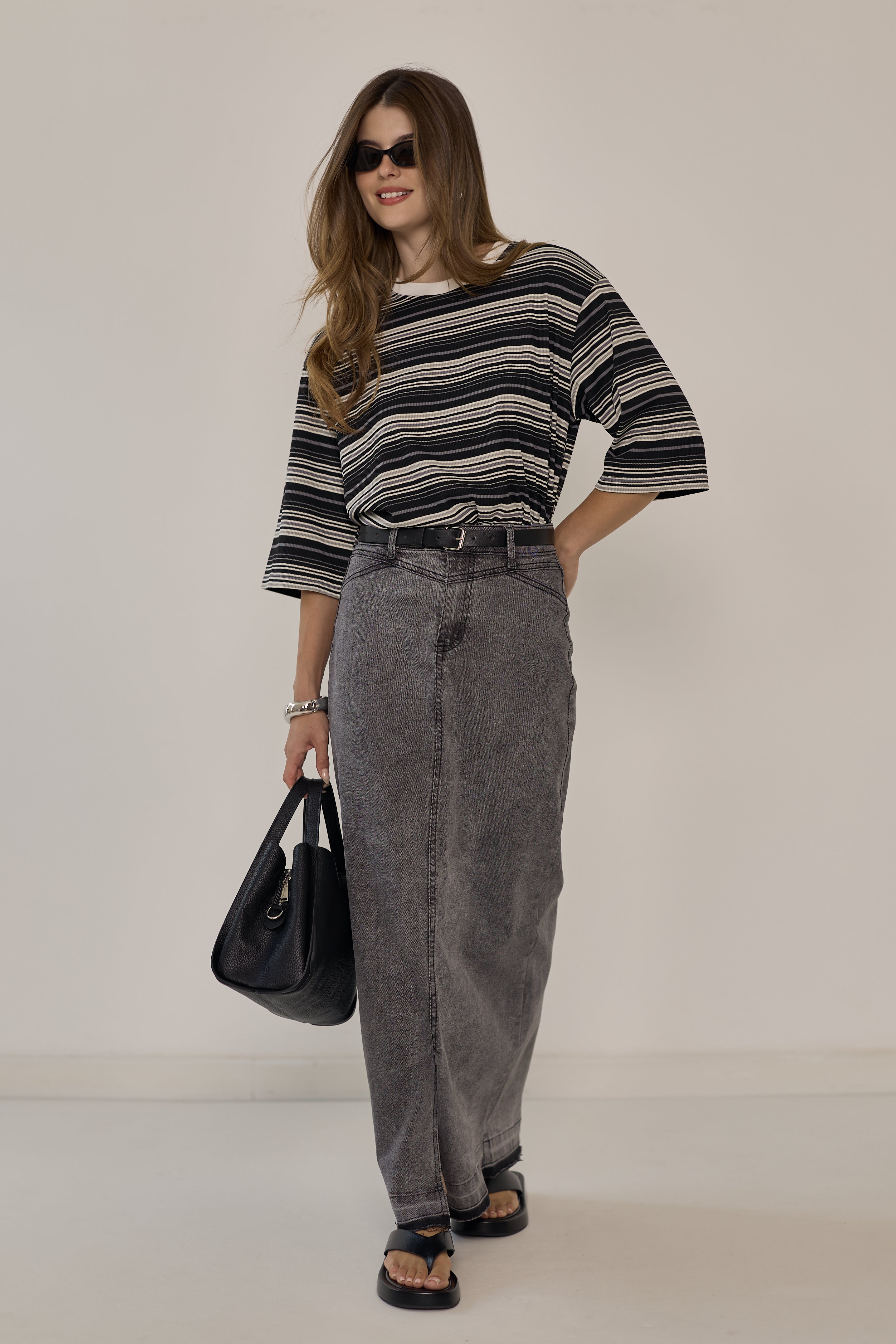 Venice Maxi Denim Skirt