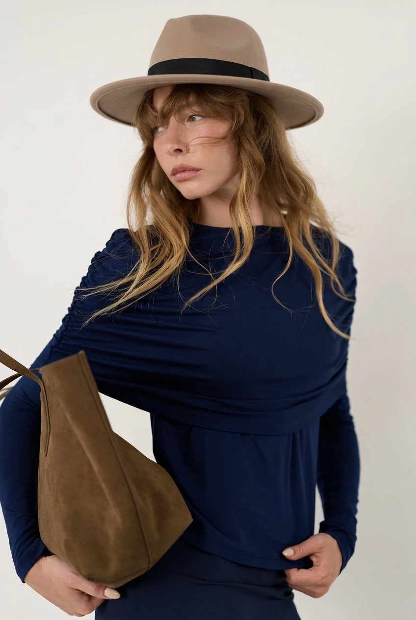 Smooth angora beret hat