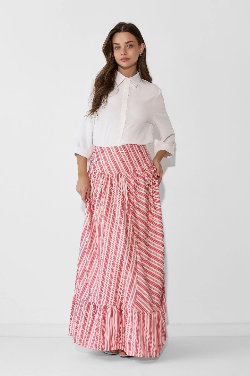 Fleece tiered skirt Hoodia