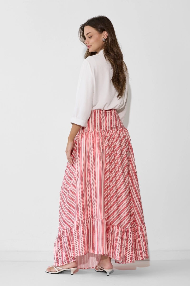 Fleece tiered skirt Hoodia