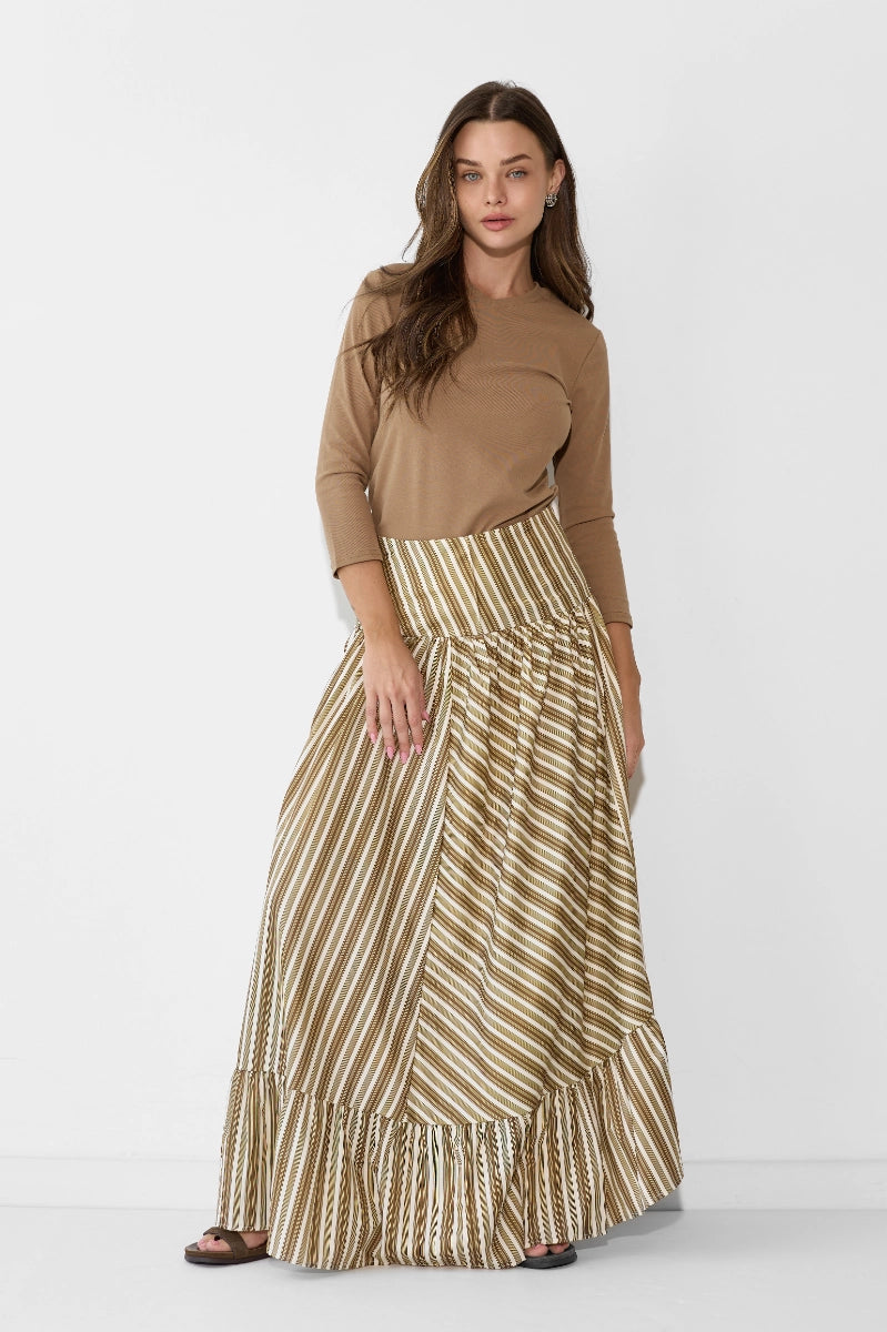 Fleece tiered skirt Hoodia