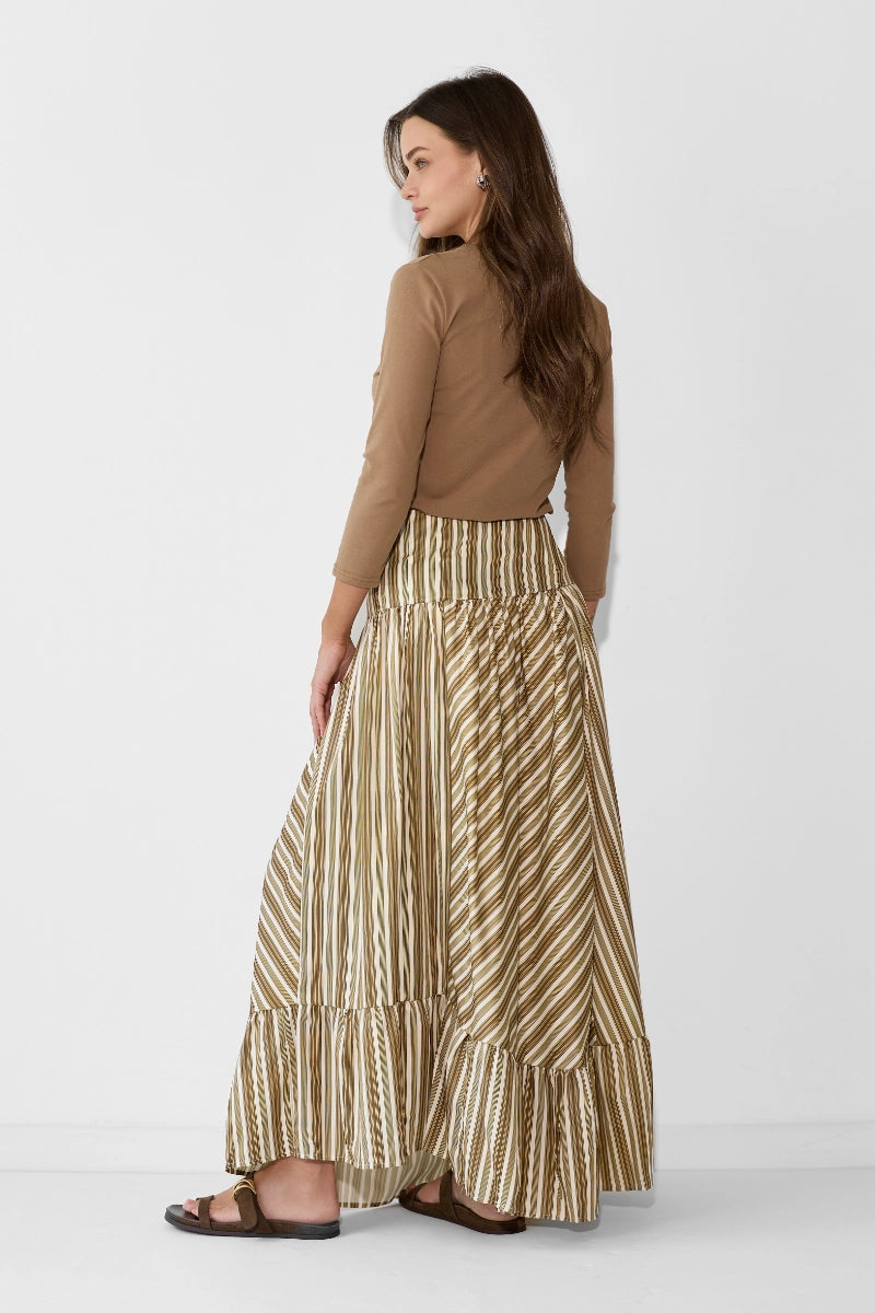 Fleece tiered skirt Hoodia