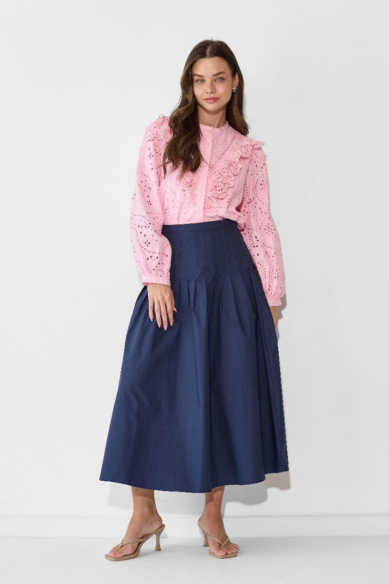 Fleece tiered skirt Hoodia