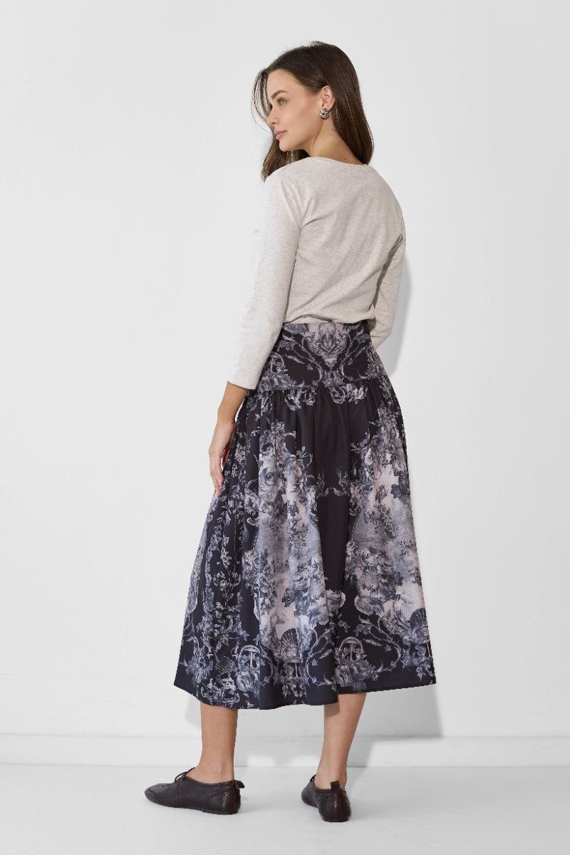 Fleece tiered skirt Hoodia
