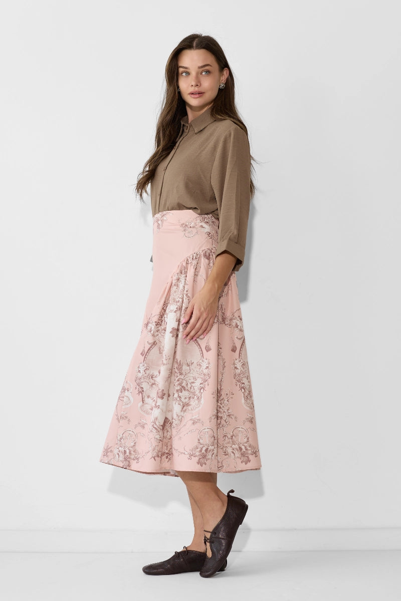 Fleece tiered skirt Hoodia
