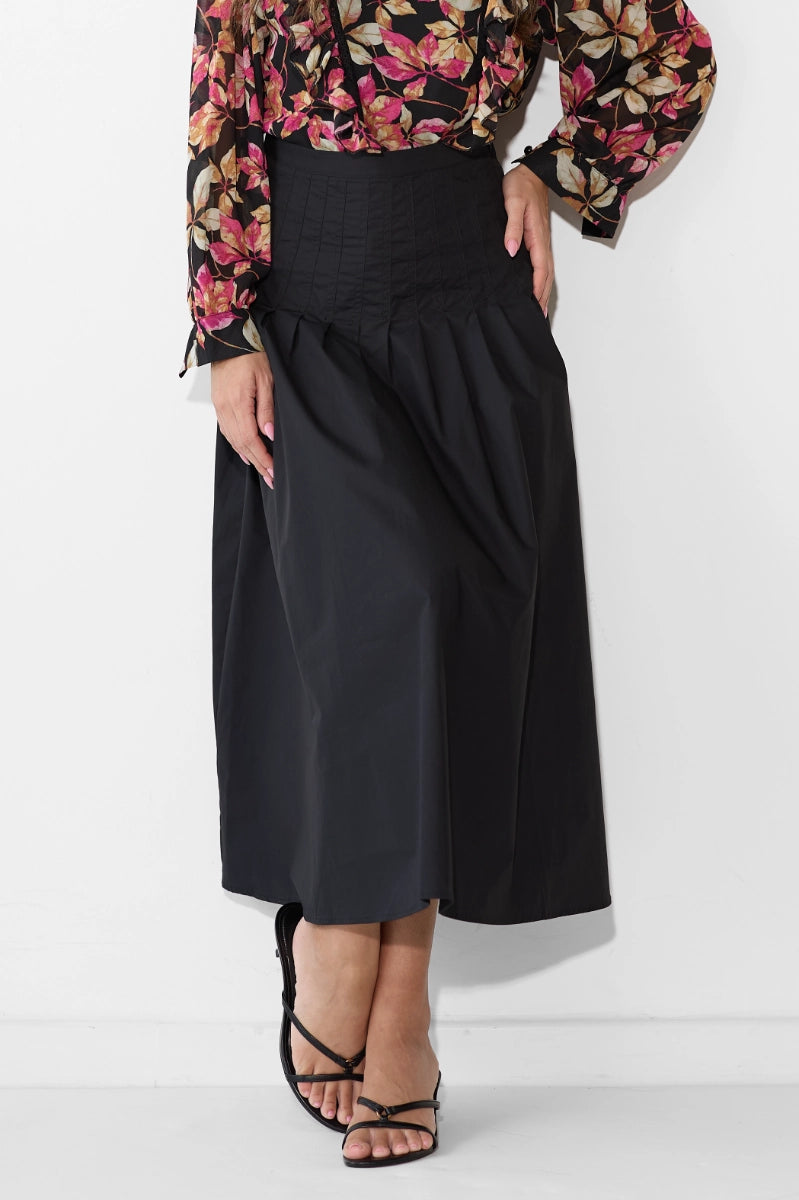 Fleece tiered skirt Hoodia