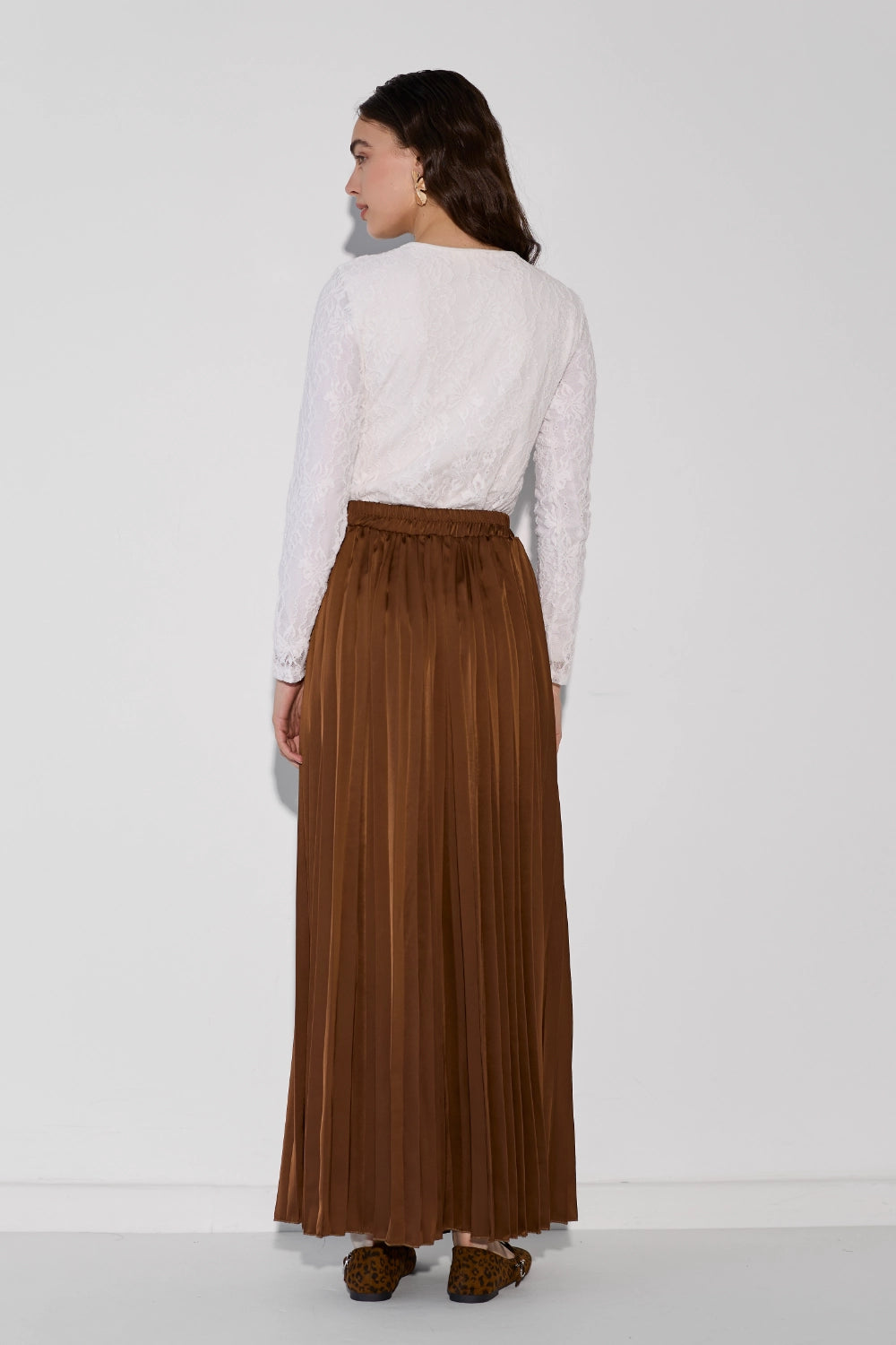 Half-lace fleece skirt