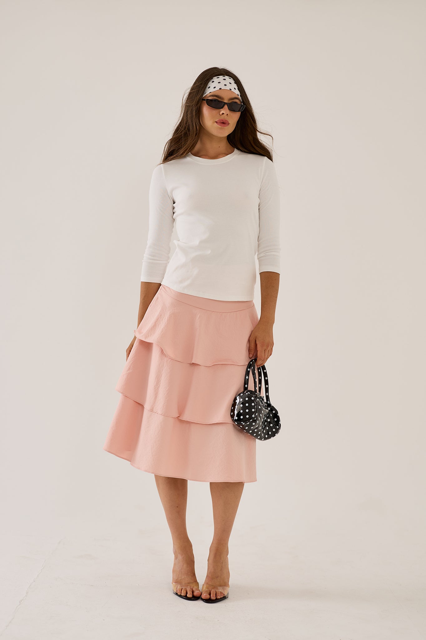 Fleece tiered skirt Hoodia