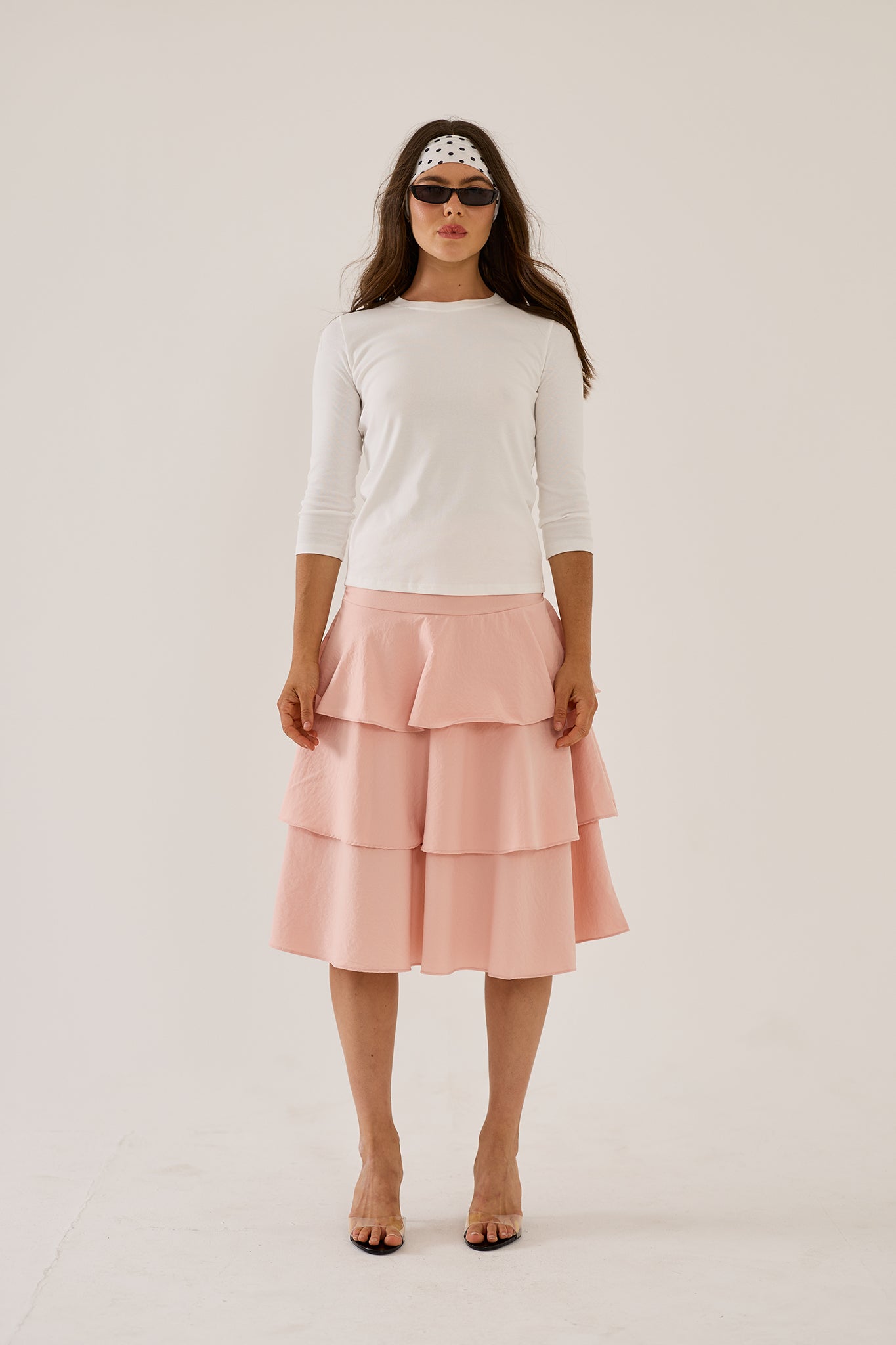 Fleece tiered skirt Hoodia