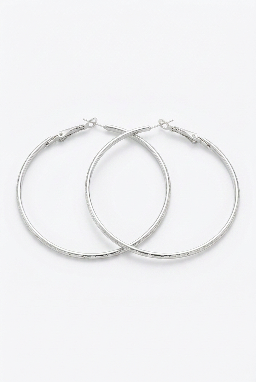 עגילי חישוק חריטה