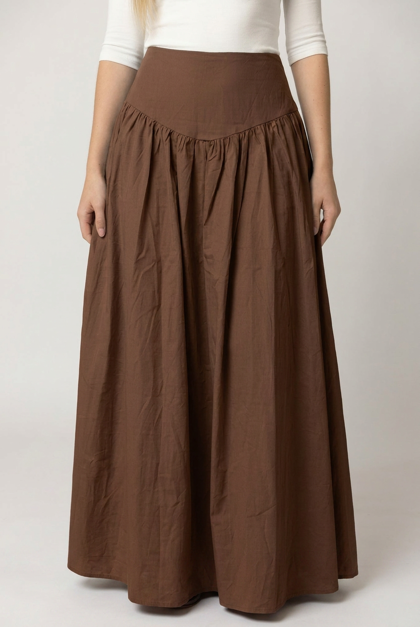 Fleece tiered skirt Hoodia