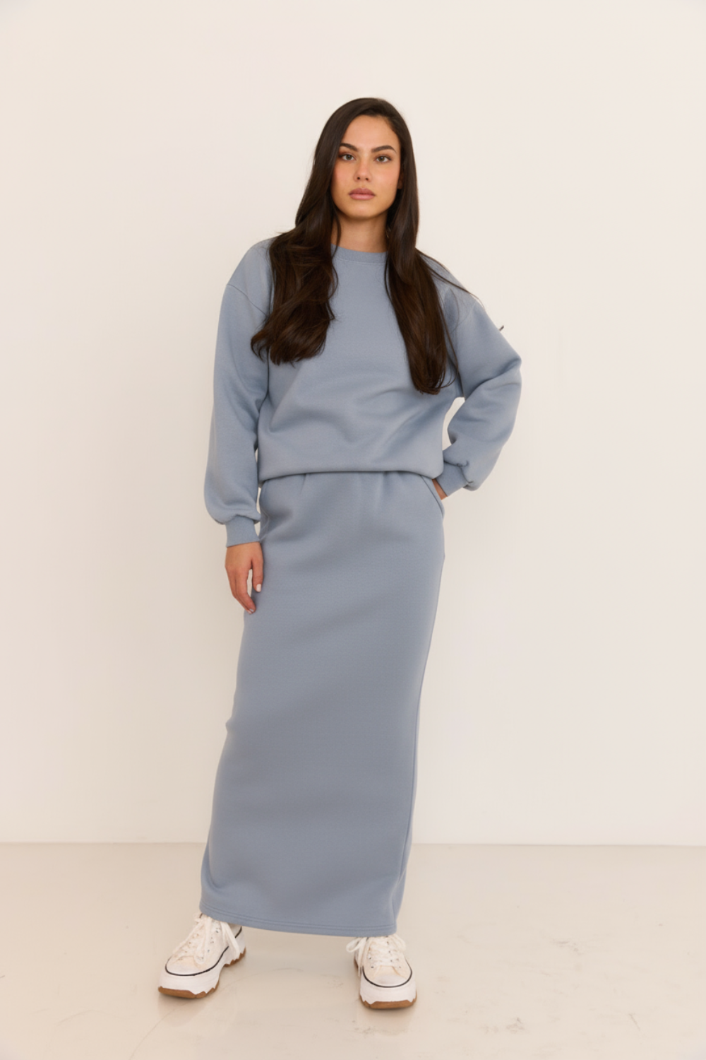 חליפת פוטר אודליה - תכלת אפור