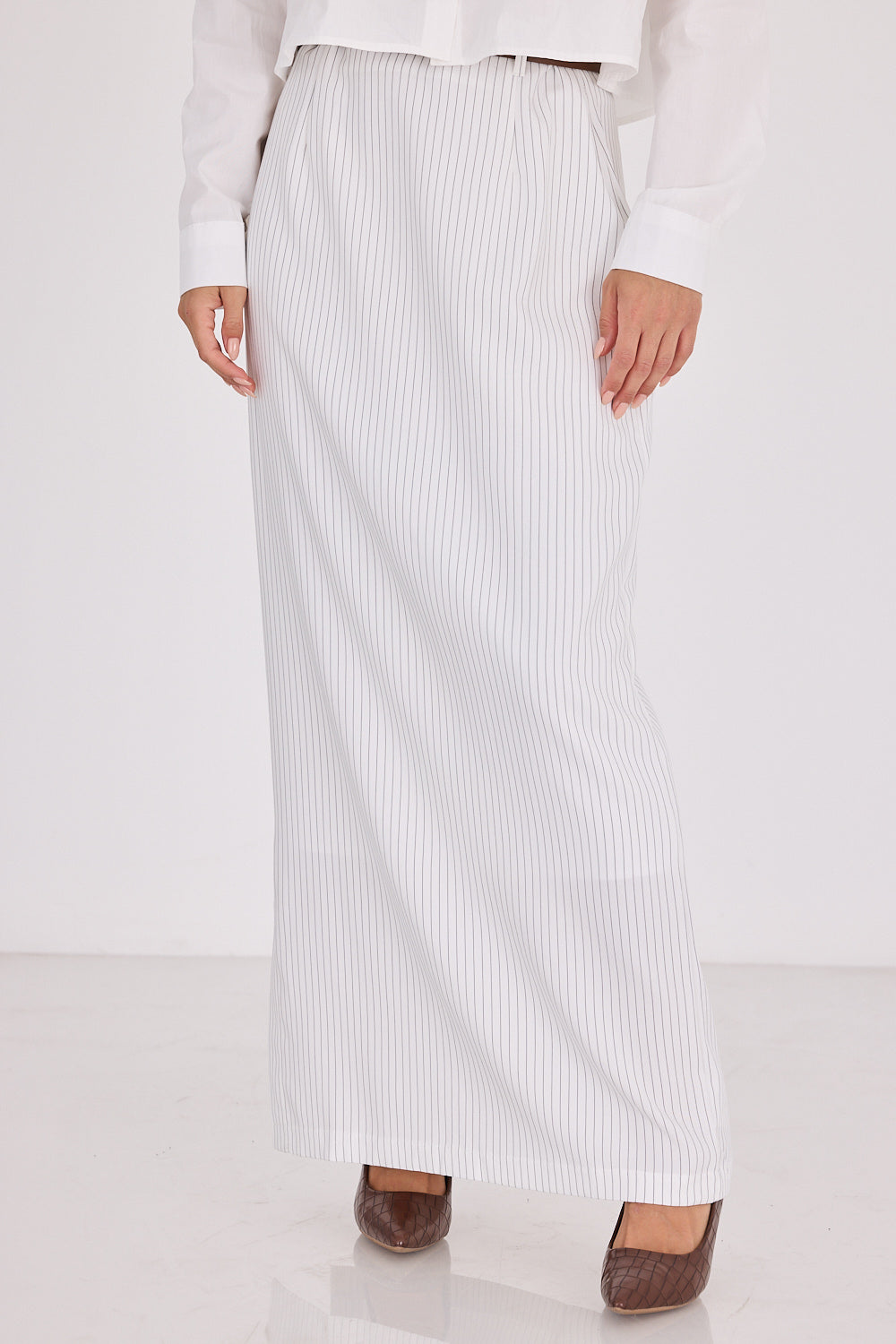 Striped maxi skirt