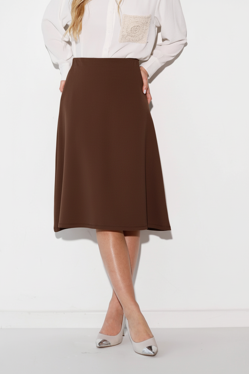 חצאית חום שוקולד - תמונה 1