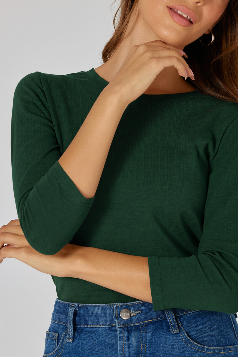 חולצה ירוק כהה - קלוז אפ