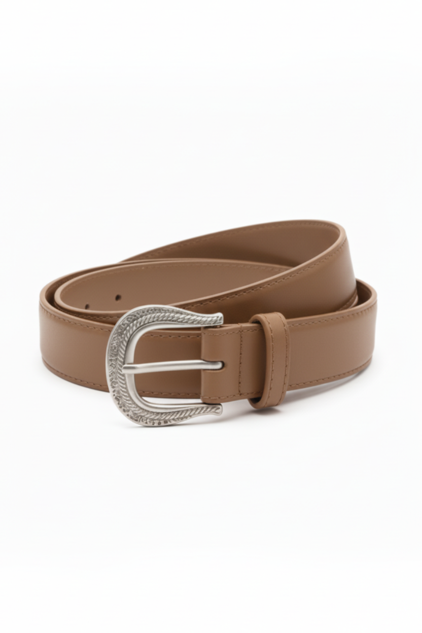 חגורה מוקה בז'