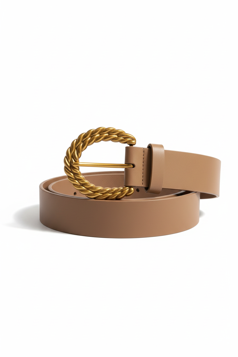 חגורה מוקה בז'