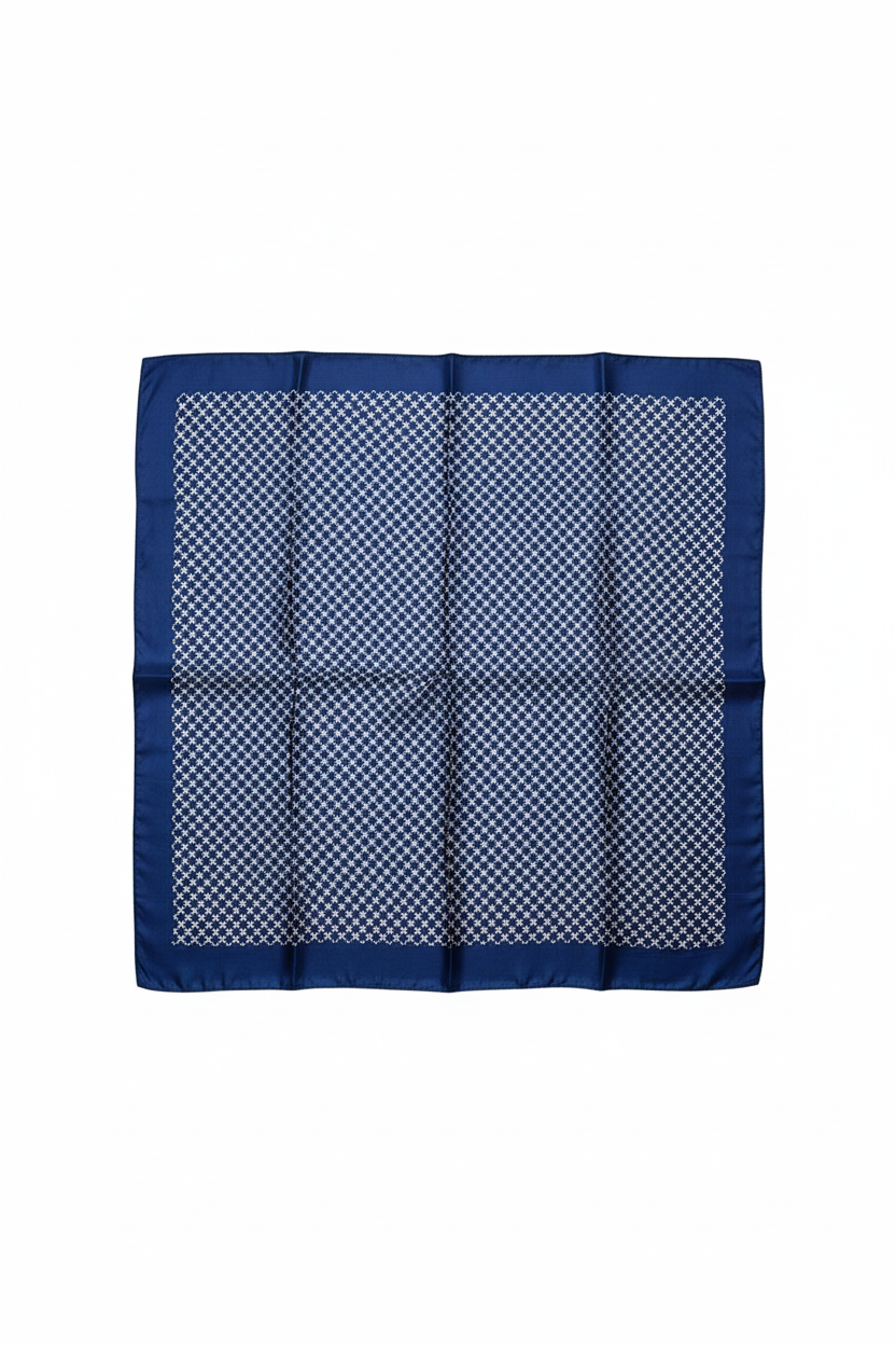 מטפחת משי כחול כהה