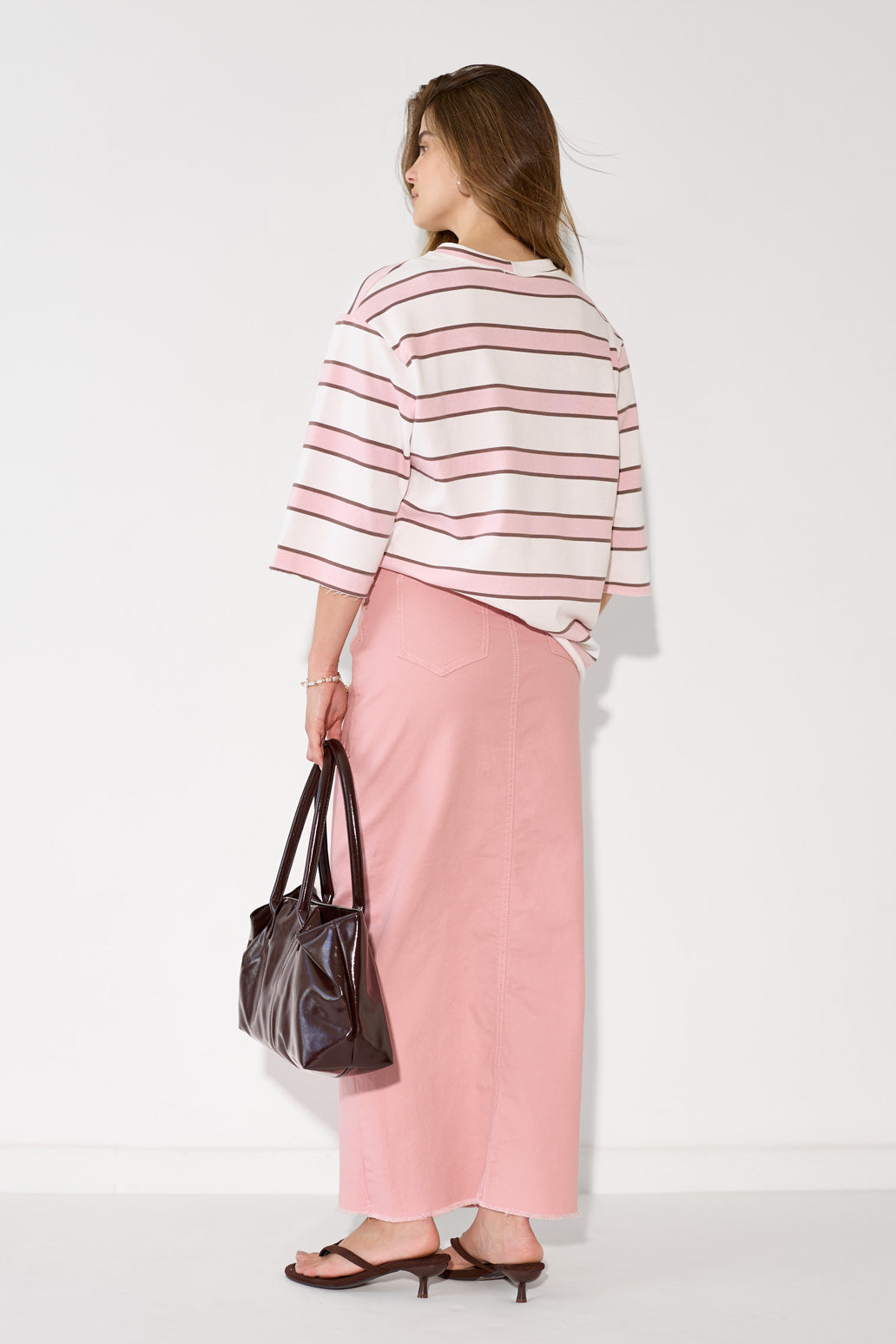 Embroidered striped shirt