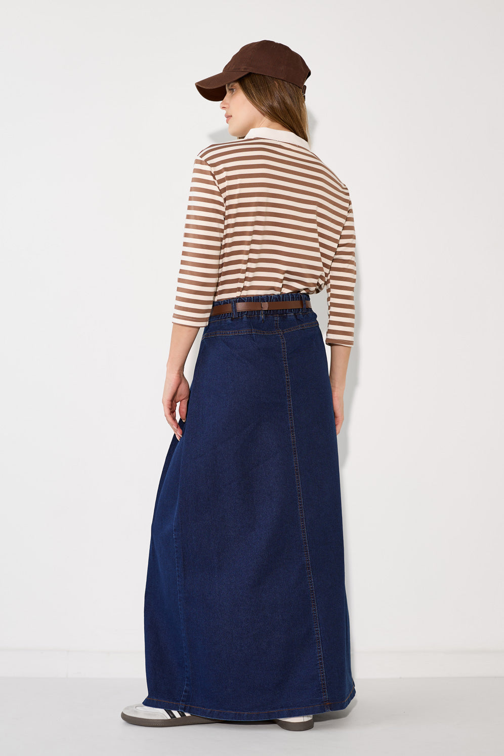 Schlitz Rivet Maxi Skirt