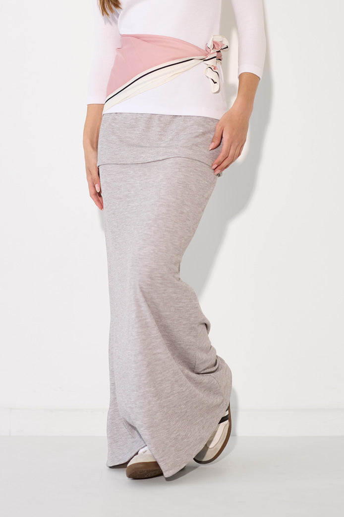 Schlitz Rivet Maxi Skirt