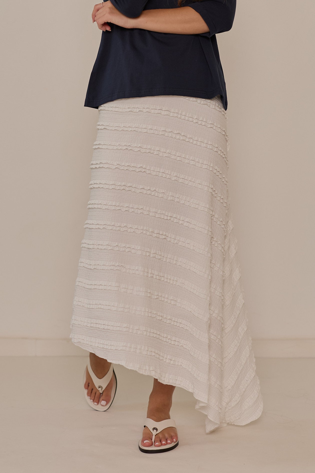 Smooth satin skirt