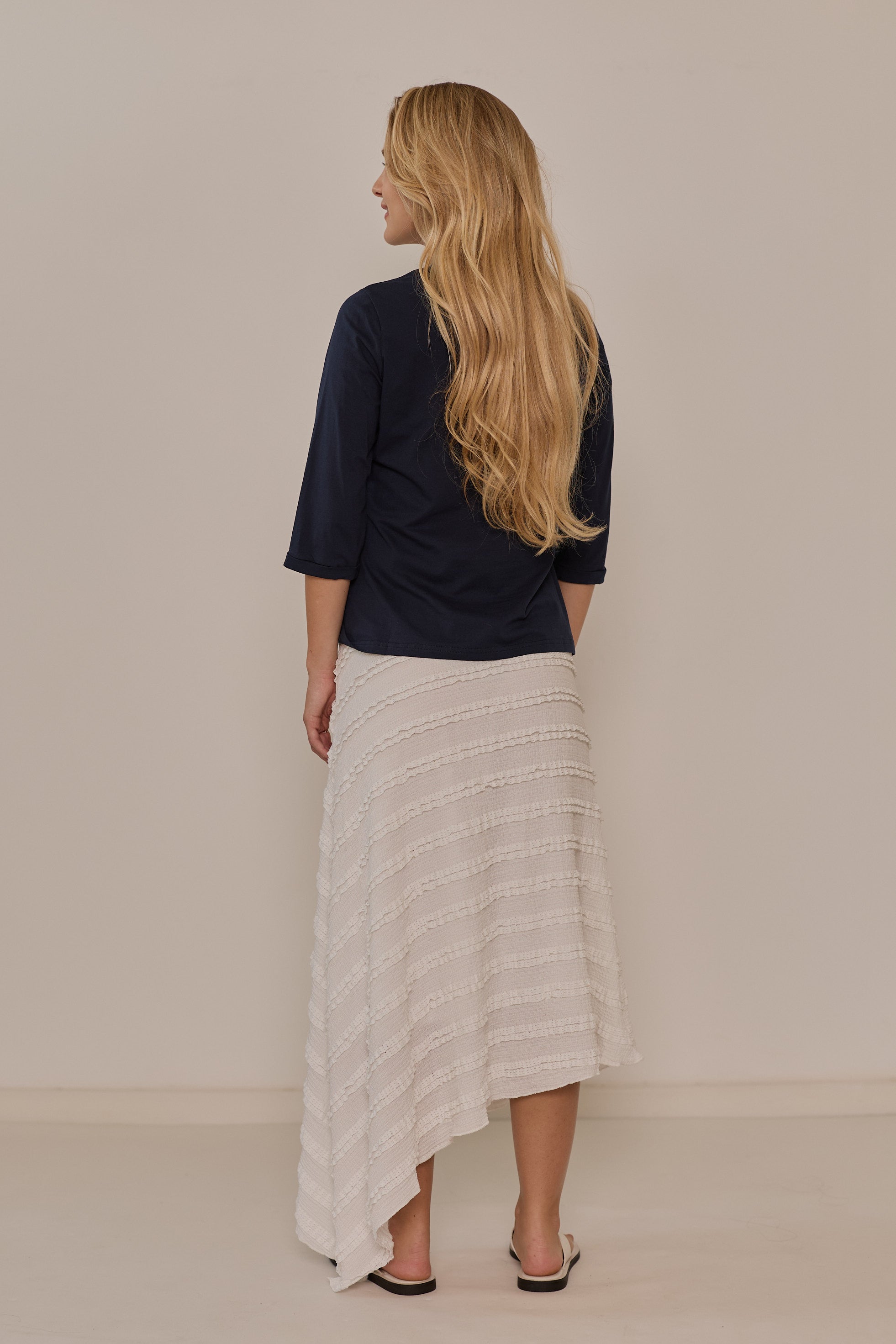 Smooth satin skirt