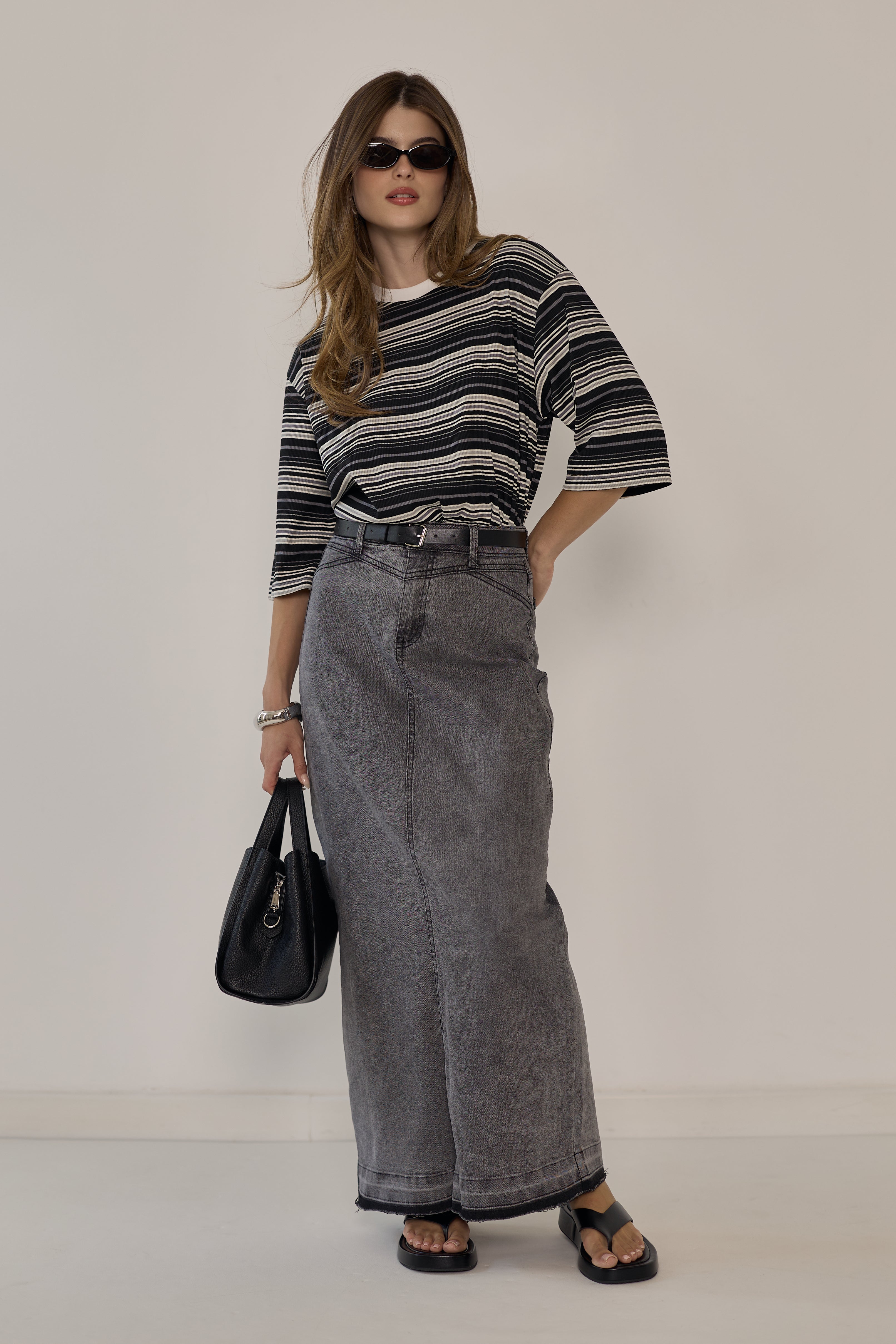 Venice Maxi Denim Skirt