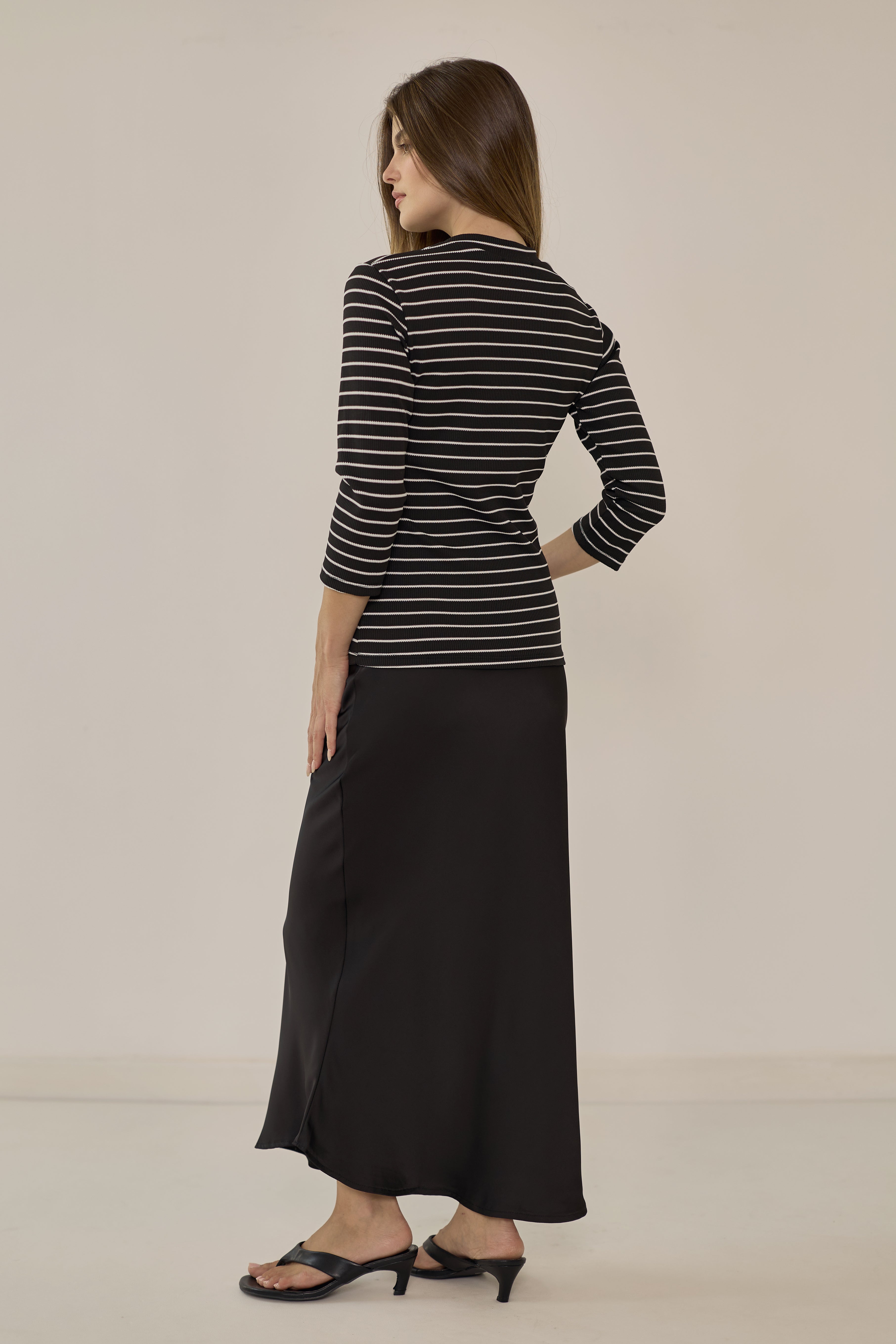 Satin maxi skirt