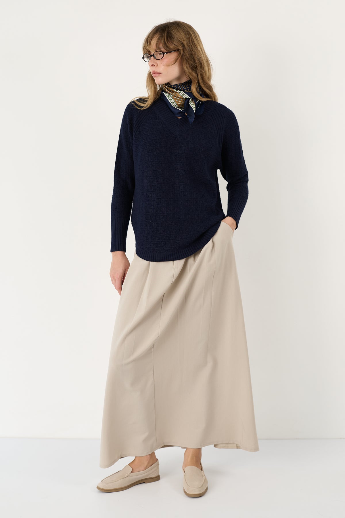 סריג נוי צווארון V
