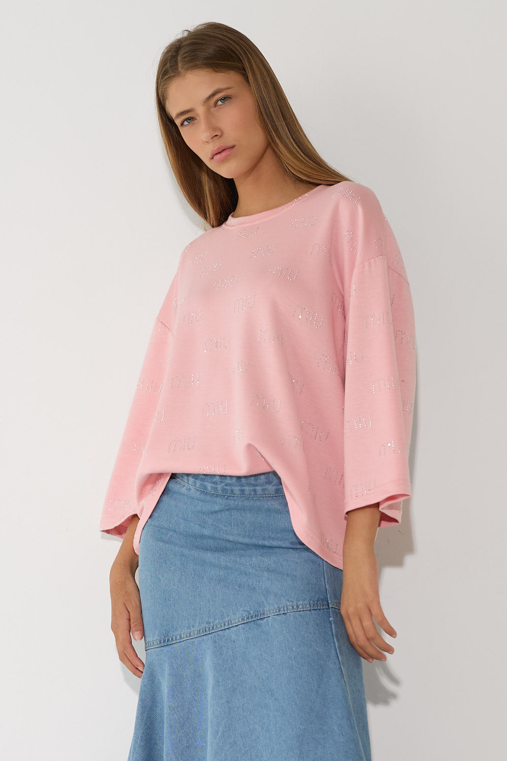 חולצה אוברסייז לילי יהלומים