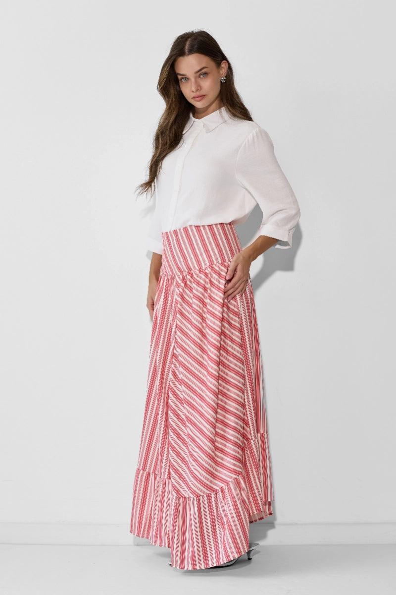 Fleece tiered skirt Hoodia