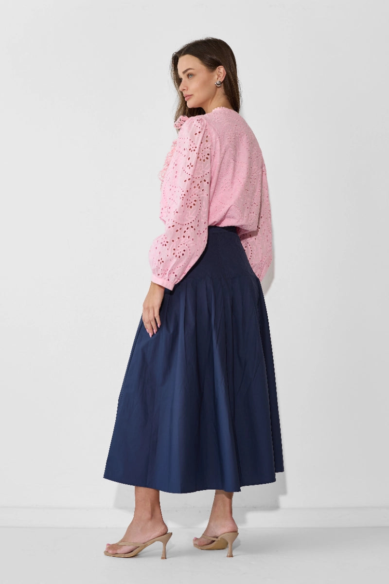 Fleece tiered skirt Hoodia