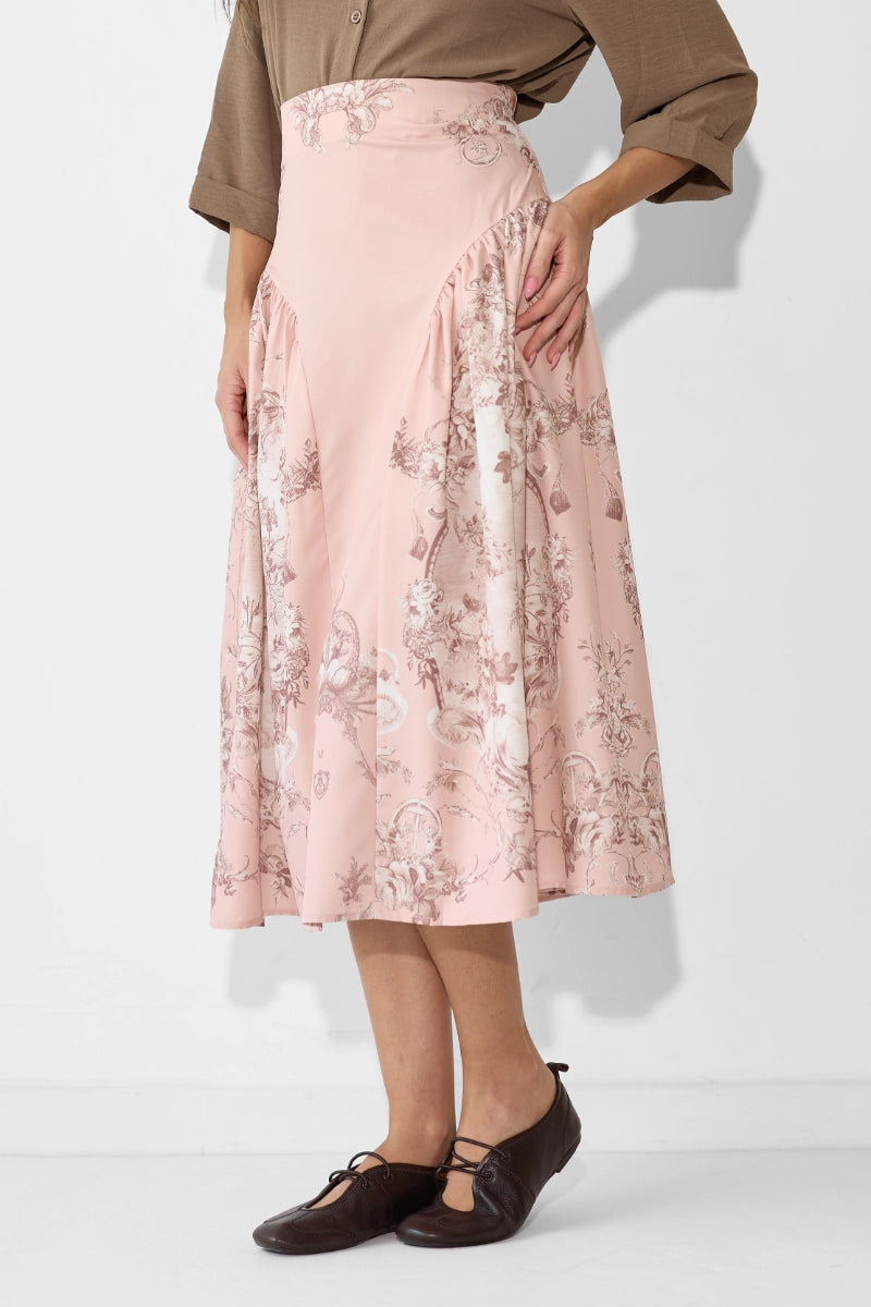 Fleece tiered skirt Hoodia