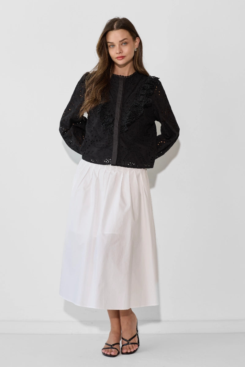 Fleece tiered skirt Hoodia