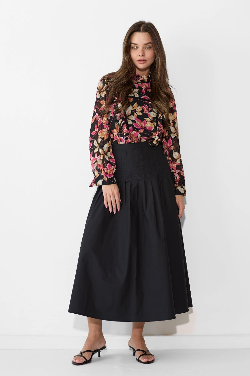 Fleece tiered skirt Hoodia