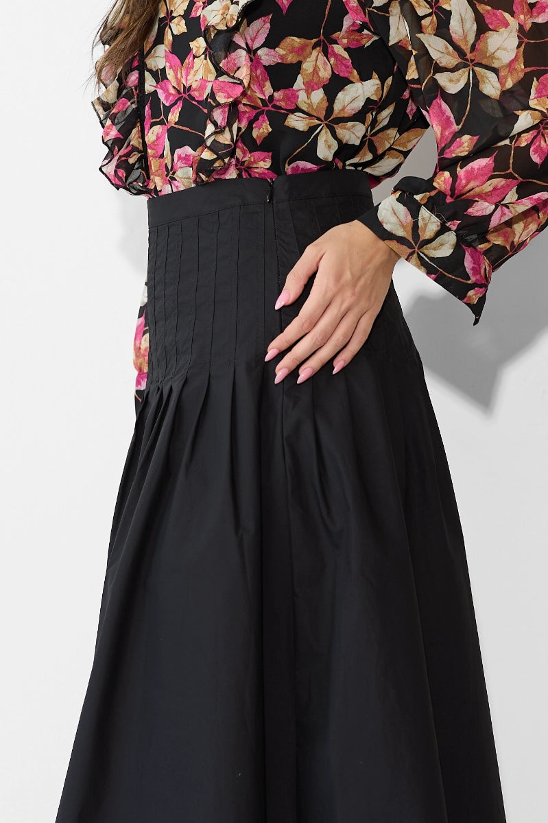 Fleece tiered skirt Hoodia