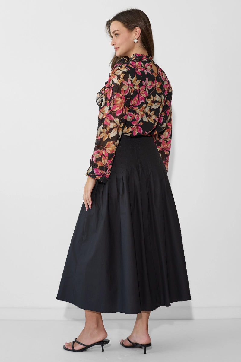 Fleece tiered skirt Hoodia