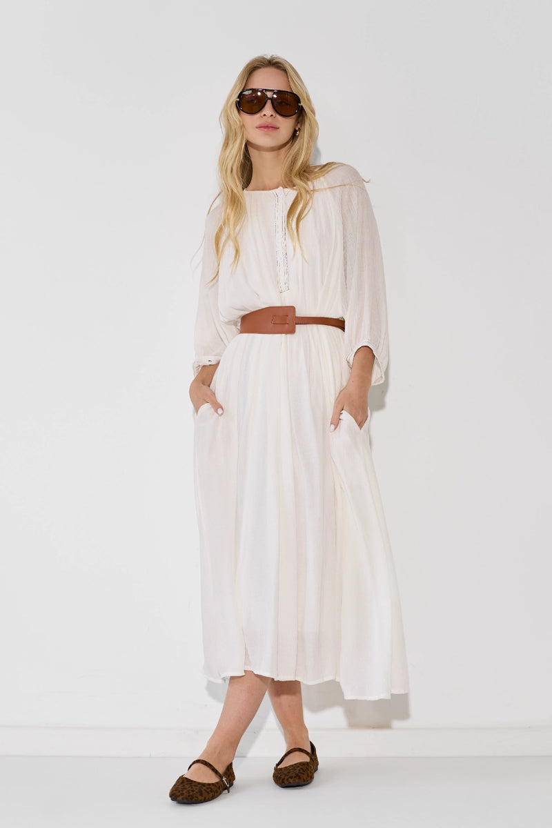 שמלה ספיר חגורה