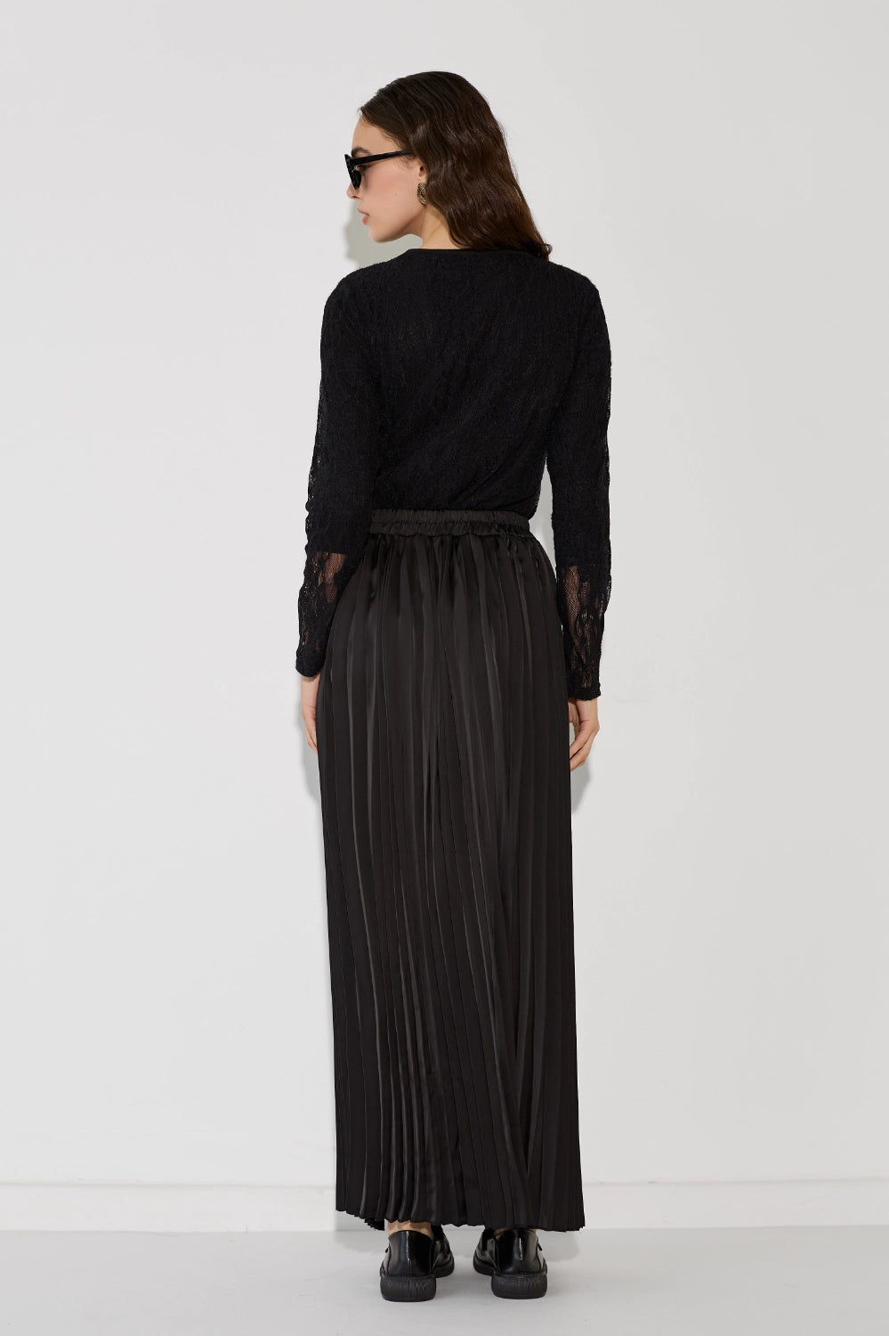 Half-lace fleece skirt