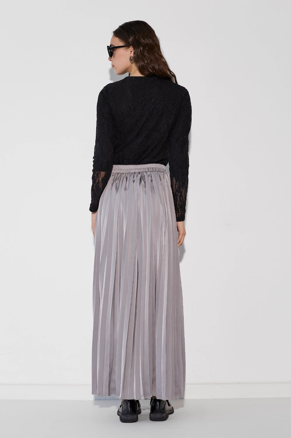 Half-lace fleece skirt