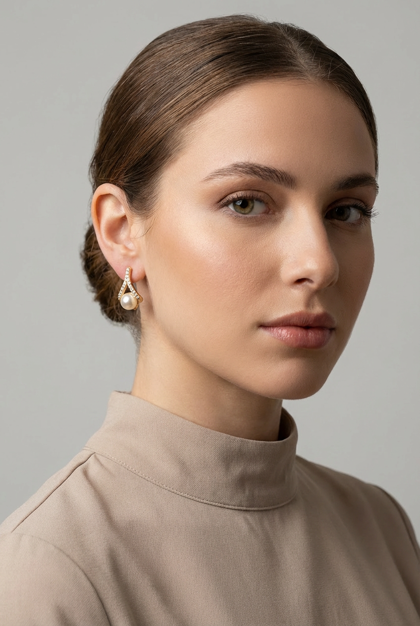 Pearl V Earring