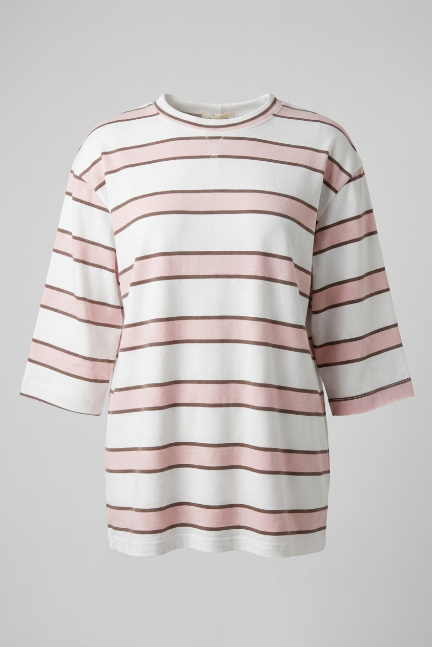 Embroidered striped shirt